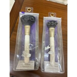 GSQ by Glamsquad Makeup Brush Set Powder Brush and Angled Blush Brush 2pc NEW